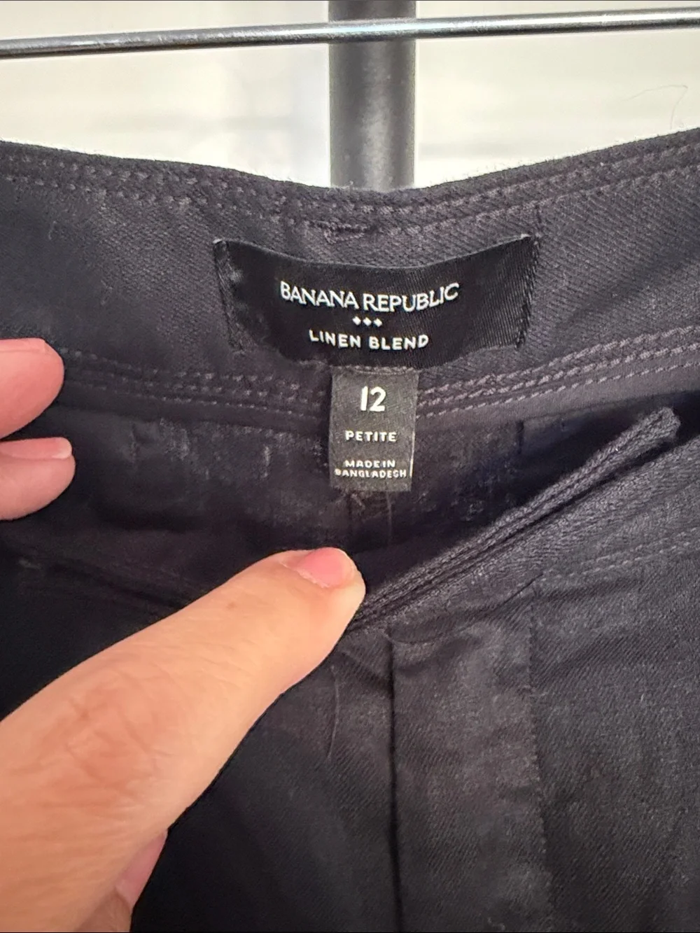 Banana Republic Black Wide-Leg Chinos